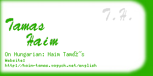 tamas haim business card